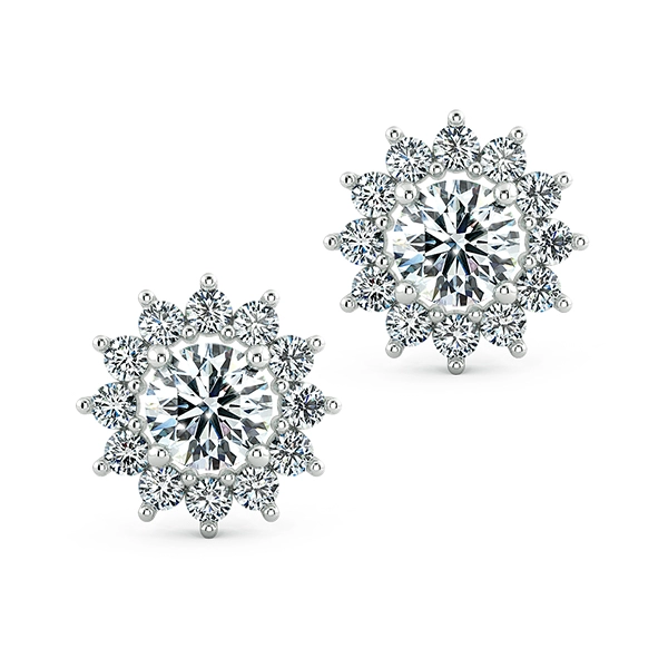 Halo Snowflake Earrings BTA 2107